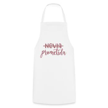 Prometida Fiancée Engagement Wedding Bride To Be - Cooking Apron - white - Front - AI Model Male 185 dark (185cm)