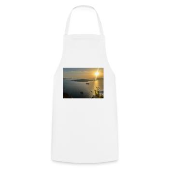 Santorini Look - Cooking Apron - white - Front - AI Model Male 185 dark (185cm)