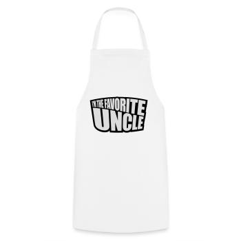 at The Favorite Uncle - Cooking Apron - white - Front - AI Model Male 185 dark (185cm)