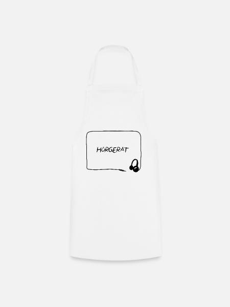 HÖRGERÄT Headphones Auriculares Headset!! - Kochschürze - Weiß
