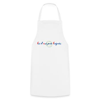 toi et moi pour toujours - Tablier de cuisine - blanc - Devant - AI Model Male 185 dark (185cm)