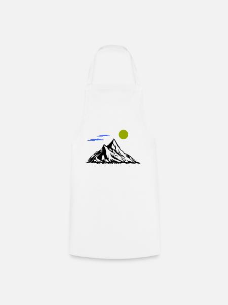 Berge - Kochschürze - Weiß