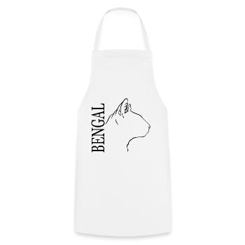 Bengal Profil Chats Chat Wilsigns - Tablier de cuisine - blanc - Devant - AI Model Male 185 dark (185cm)