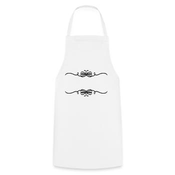 Flourishes 2 double for a name lettering - Cooking Apron - white - Front - AI Model Male 185 dark (185cm)