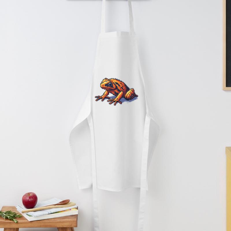 Pfeilgiftfrosch in retro 8 Bit Pixel Grafik Kochschürze