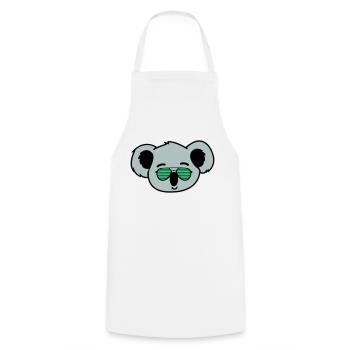 koala cool - Kochschürze - Weiß - Vorne - AI Model Male 185 dark (185cm)