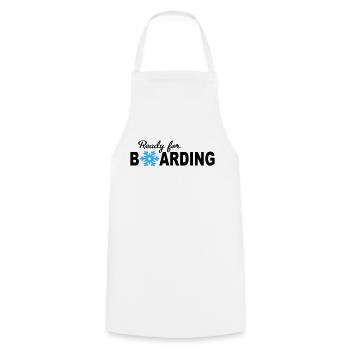 Snowboard - Cooking Apron - white - Front - AI Model Male 185 dark (185cm)