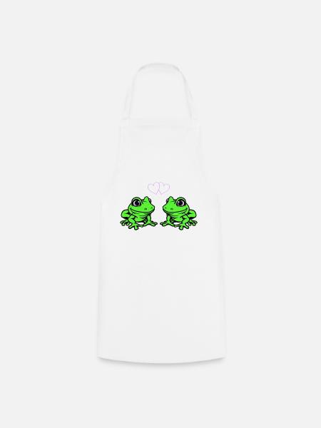 frosch comic love - Kochschürze - Weiß