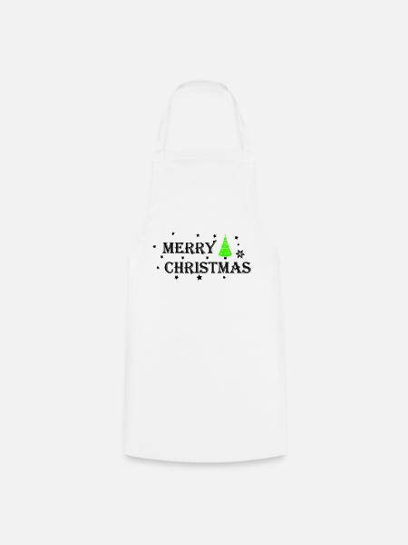 Merry Christmas - Kochschürze - Weiß