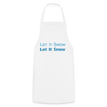 Let It Snow - Kochschürze - Weiß - Vorne - AI Model Male 185 dark (185cm)