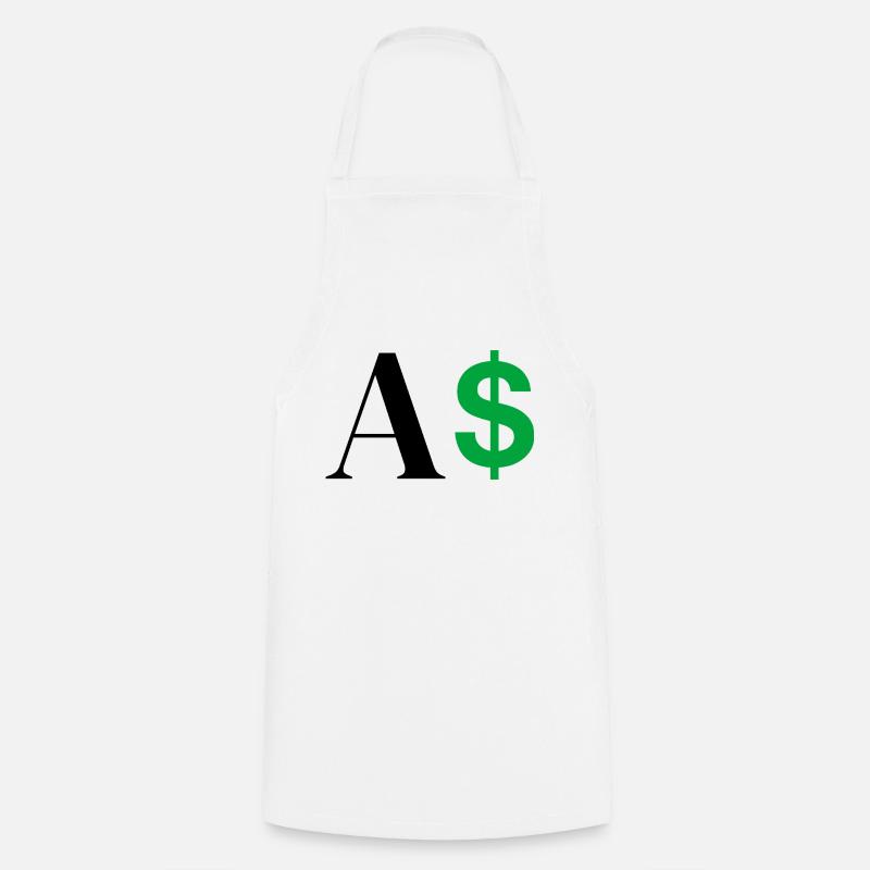Lettre a dollar - Tablier de cuisine - blanc
