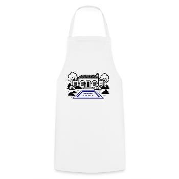 Finca House Villa - Cooking Apron - white - Front - AI Model Male 185 dark (185cm)
