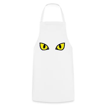 cat's eyes two colours - Cooking Apron - white - Front - AI Model Male 185 dark (185cm)
