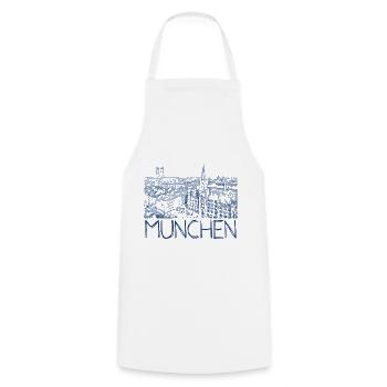 Kulizeichnung München - Cooking Apron - white - Front - AI Model Male 185 dark (185cm)