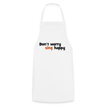 singing - Cooking Apron - white - Front - AI Model Male 185 dark (185cm)