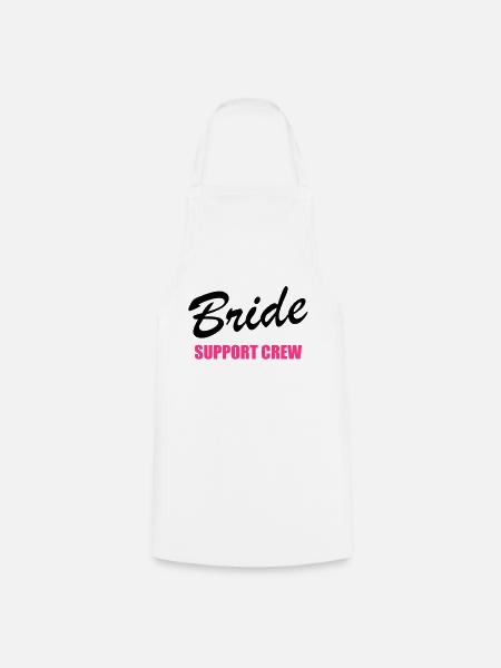 Bride Support Crew 2clr - Kochschürze - Weiß