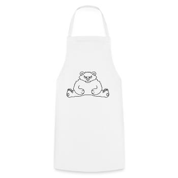 sitting_angry_bear - Tablier de cuisine - blanc - Devant - AI Model Male 185 dark (185cm)
