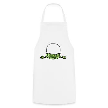 wall wall face head soldier camouflage war ar - Cooking Apron - white - Front - AI Model Male 185 dark (185cm)