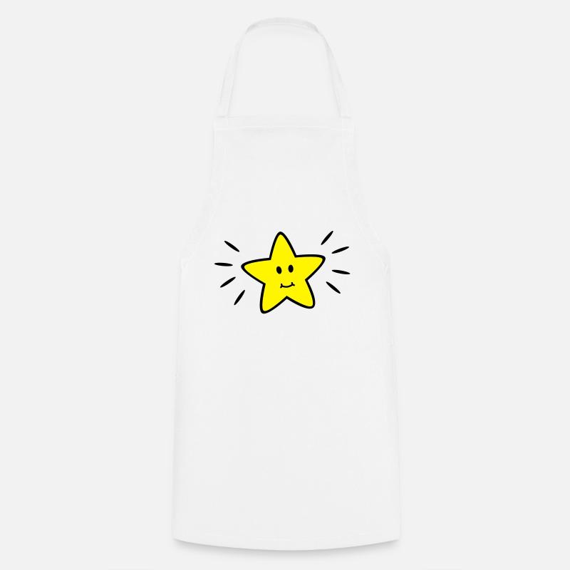 étoiles - Tablier de cuisine - blanc