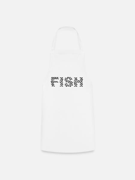 Fischschwarm / fish swarm (1c) - Kochschürze - Weiß