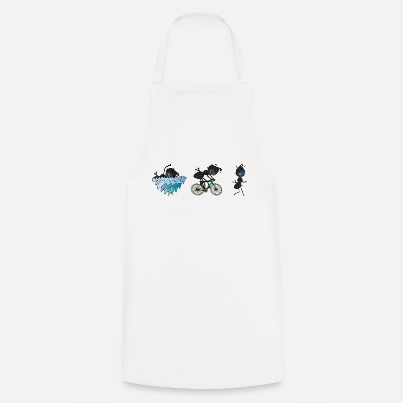 Triathlon ant - Cooking Apron - white