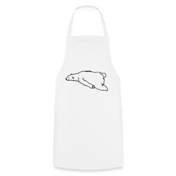 lazy_bear - Cooking Apron - white - Front - AI Model Male 185 dark (185cm)