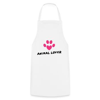 Animal Lover - Kochschürze - Weiß - Vorne - AI Model Male 185 dark (185cm)