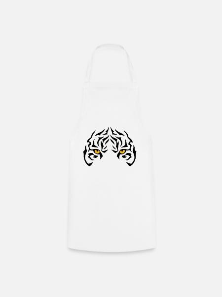 The tiger's gaze - Cooking Apron - white