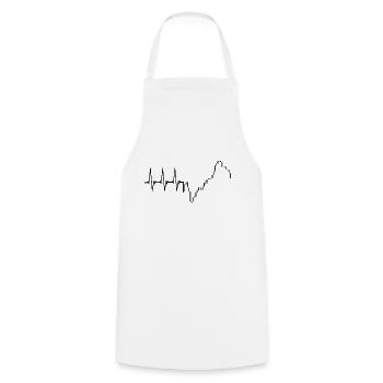 Heartbeat Trader - Cooking Apron - white - Front - AI Model Male 185 dark (185cm)