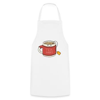 Tea Shirt - lustiges Tee-Liebhaber Motiv - Kochschürze - Weiß - Vorne - AI Model Male 185 dark (185cm)