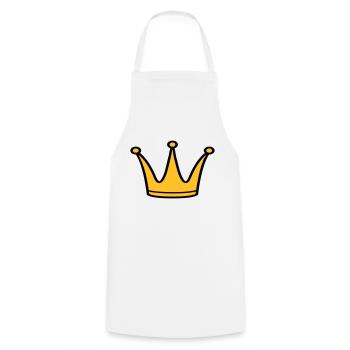 Crown - Cooking Apron - white - Front - AI Model Male 185 dark (185cm)