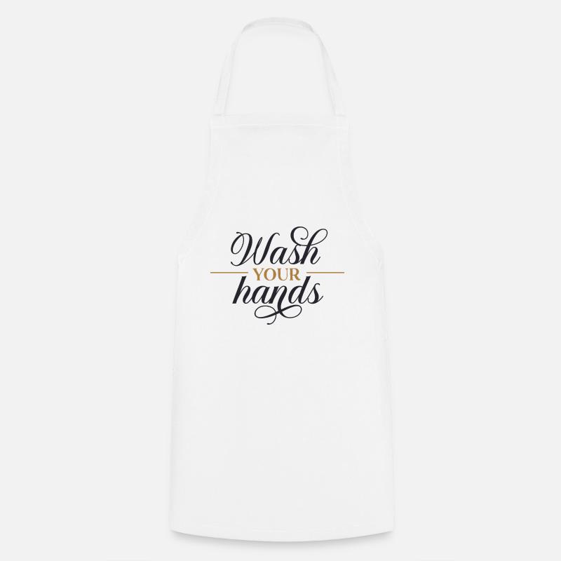 Wash your hands - Cooking Apron - white