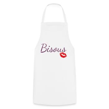 Bisous - Tablier de cuisine - blanc - Devant - AI Model Male 185 dark (185cm)