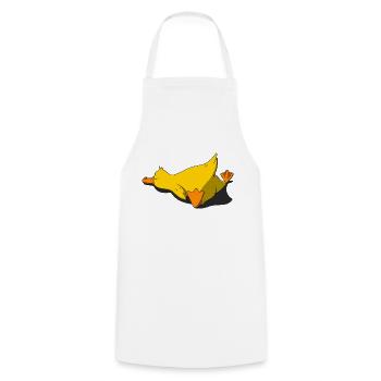 Schlafendes Küken - Kochschürze - Weiß - Vorne - AI Model Male 185 dark (185cm)