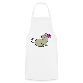 Mouse - Cooking Apron - white - Front - AI Model Male 185 dark (185cm)