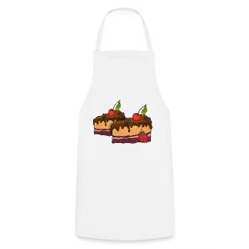 Cake - Cooking Apron - white - Front - AI Model Male 185 dark (185cm)