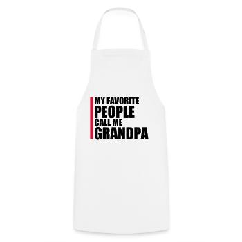 People Call Me Grandpa - Cooking Apron - white - Front - AI Model Male 185 dark (185cm)