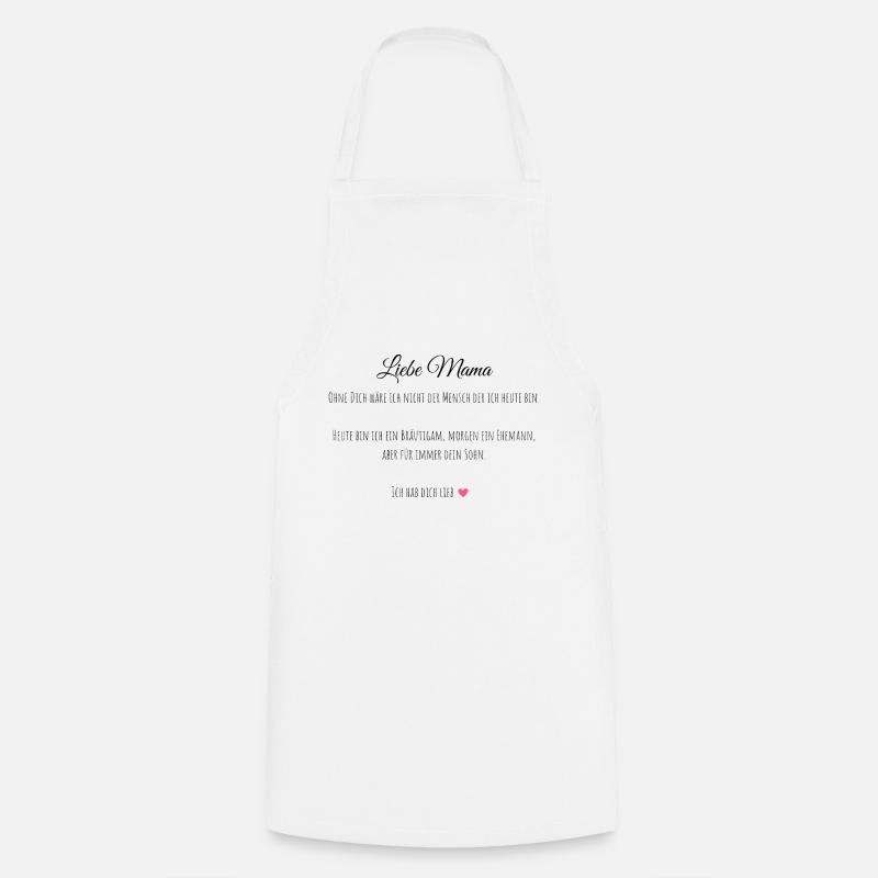 Bräutigam-Mutter Geschenk - Kochschürze - Weiß