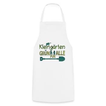 Kleingärten Grün für alle grunge 1 - Kochschürze - Weiß - Vorne - AI Model Male 185 dark (185cm)