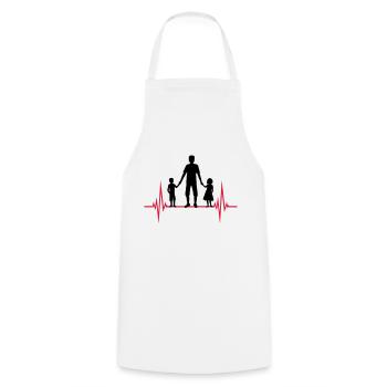 Fréquence 2 Enfants Papa - Tablier de cuisine - blanc - Devant - AI Model Male 185 dark (185cm)