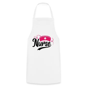 Infirmière-Médecin-Médical-Soins infirmiers-Hôpital-Rn-Rétro - Tablier de cuisine - blanc - Devant - AI Model Male 185 dark (185cm)