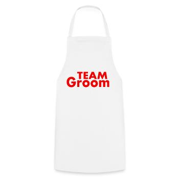 Team groom - Tablier de cuisine - blanc - Devant - AI Model Male 185 dark (185cm)