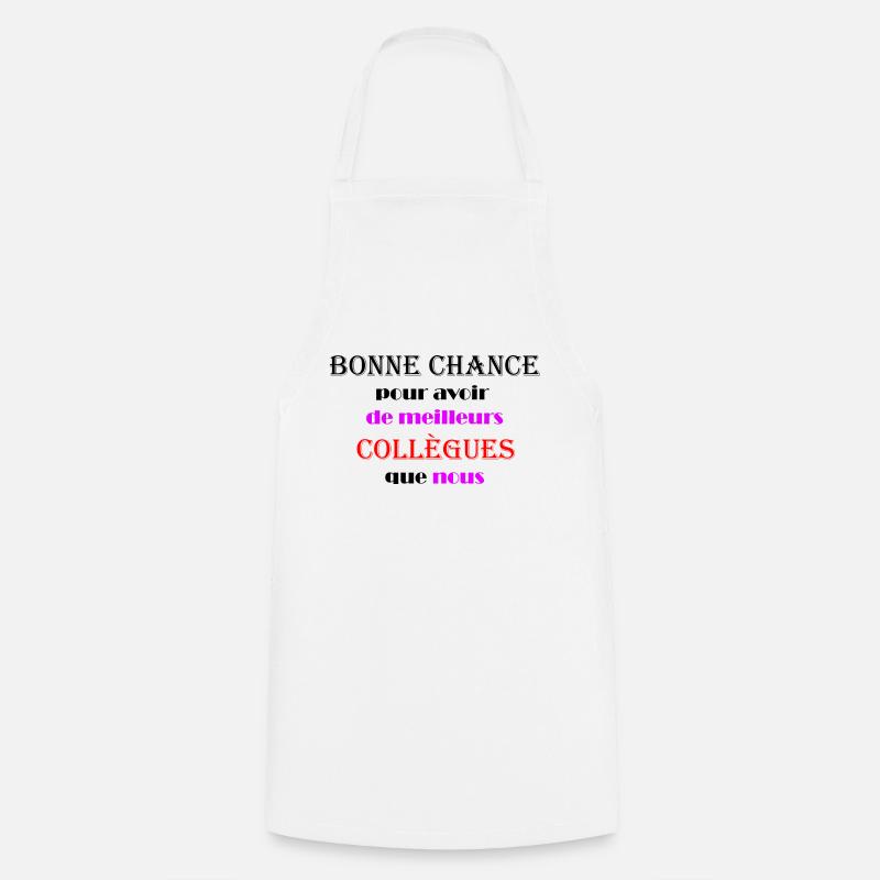 idée cadeau départ métier ou profession - Tablier de cuisine - blanc