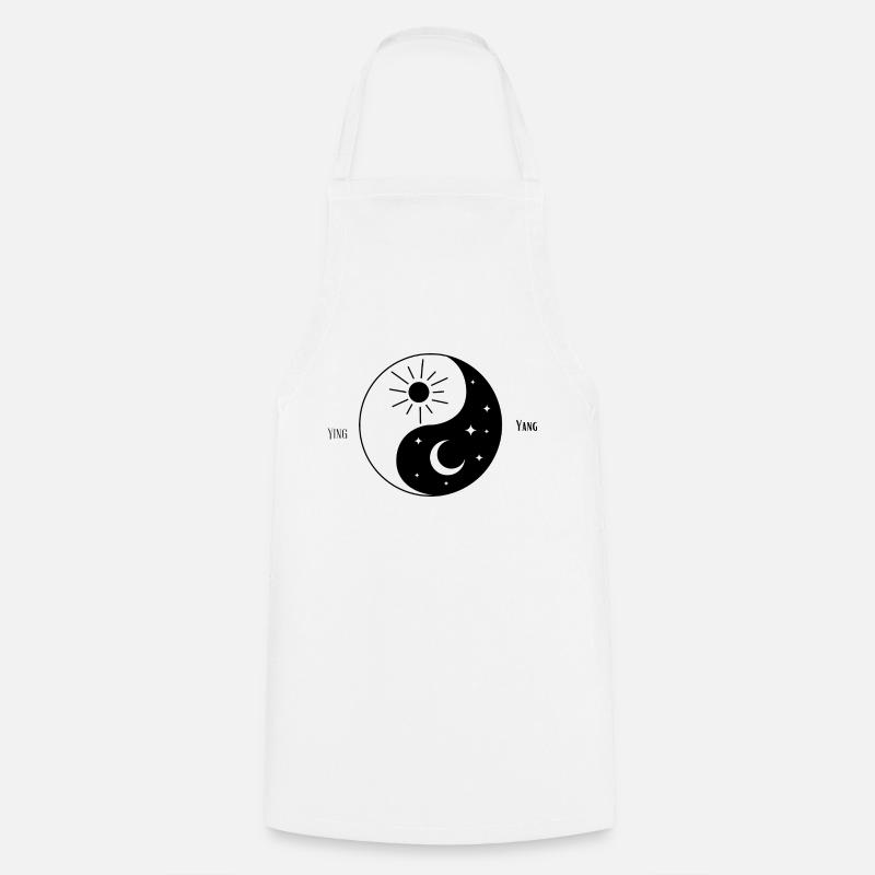 Ying Yang - Tablier de cuisine - blanc