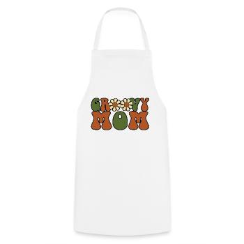 Retro Groovy Mom Matching Family Baby Shower - Tablier de cuisine - blanc - Devant - AI Model Male 185 dark (185cm)
