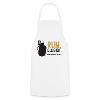 rum ologist - Tablier de cuisine - blanc - Devant - AI Model Male 185 dark (185cm)