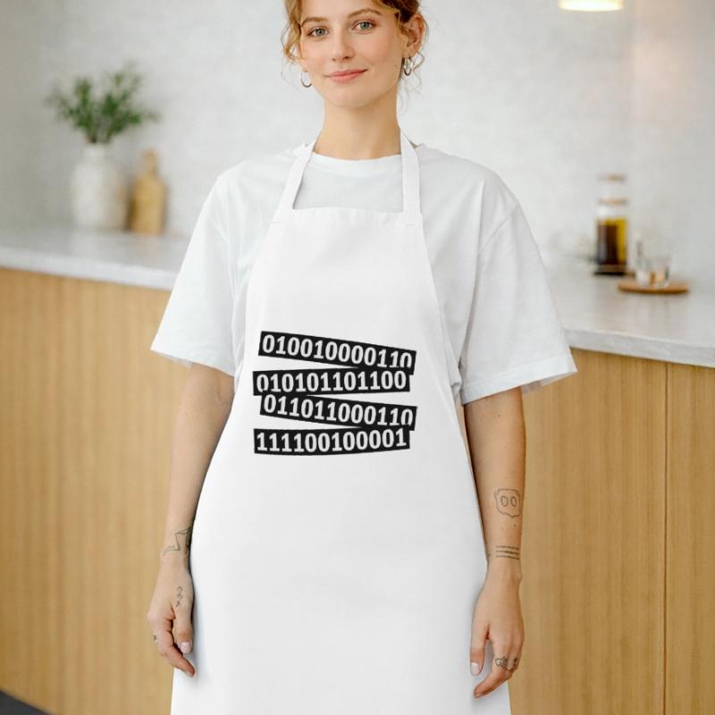 Langage de programme de code binaire Tablier de cuisine