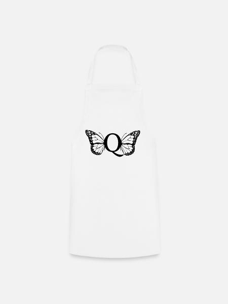 Buchstabe Q Schmetterling - Kochschürze - Weiß