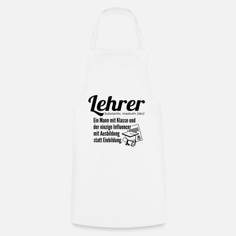 Lehrer Definition ein Mann mit Klasse - Kochschürze - Weiß