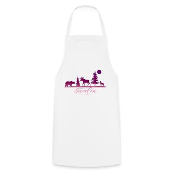 Sweden Sweden Viking Norden Scandinavia Midsummer - Cooking Apron - white - Front - AI Model Male 185 dark (185cm)